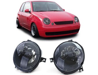 Koplampen voor VW Lupo 6X1/6E1 09/1998-07/2005 - H4 - zwart smoke
