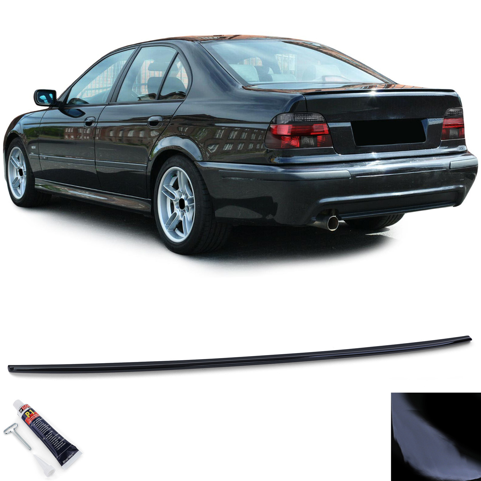 Spoiler - achterspoiler - BMW 5-serie E39 sedan 11/1995-06/2003 - zwart