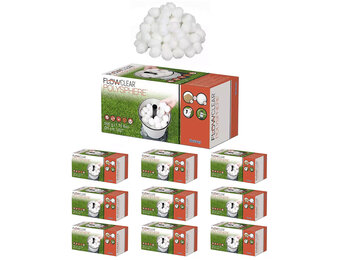 Bestway Flowclear - filterbollen - 10 pakken - 500g/bol - wit