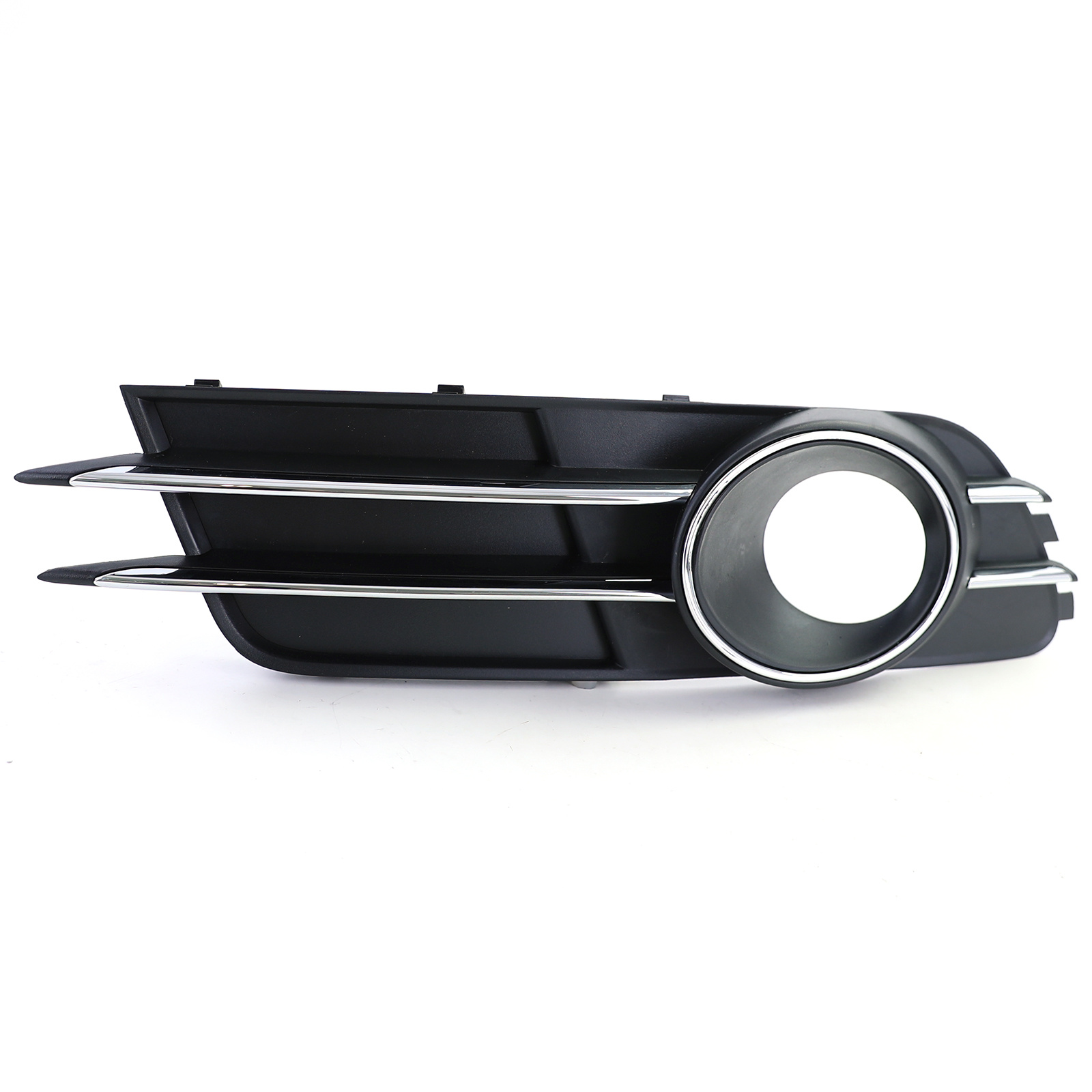 Grille - mistlamp rooster - voor Audi A6 C7/4G, sedan/avant 11/2010-10/2014 - links - zwart/chroom