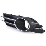 Grille - mistlamp rooster geschikt voor Audi A6 C7/4G, sedan/avant 11/2010-10/2014 - links - zwart/chroom