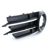 Grille - mistlamp rooster geschikt voor Audi A6 C7/4G, sedan/avant 11/2010-10/2014 - links - zwart/chroom