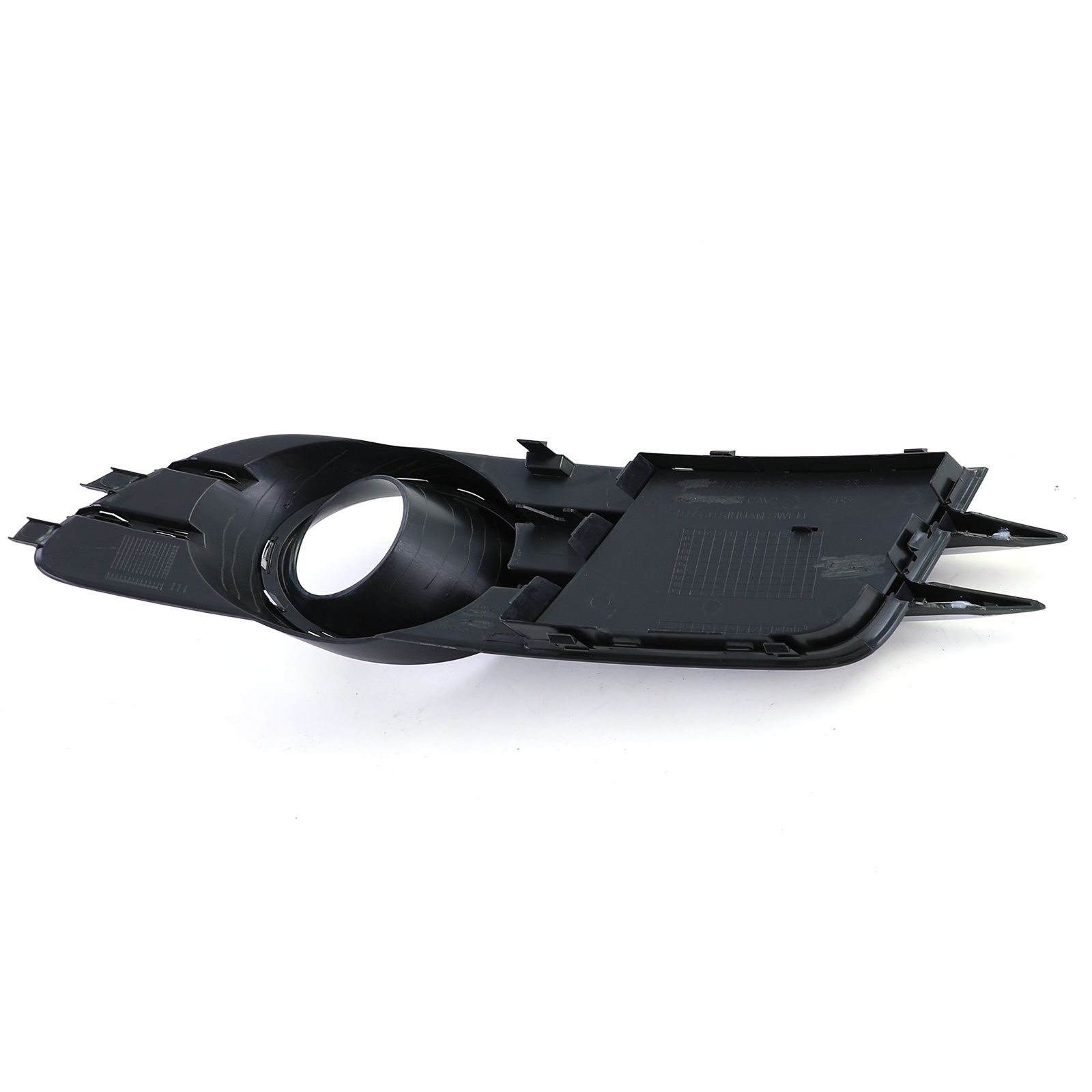 Grille - mistlamp rooster - voor Audi A6 C7/4G, sedan/avant 11/2010-10/2014 - links - zwart/chroom