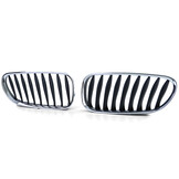 Grille - nieren - BMW Z4 E85/E86, cabrio/coupé 2002-2008 - 2-delig - zwart chroom