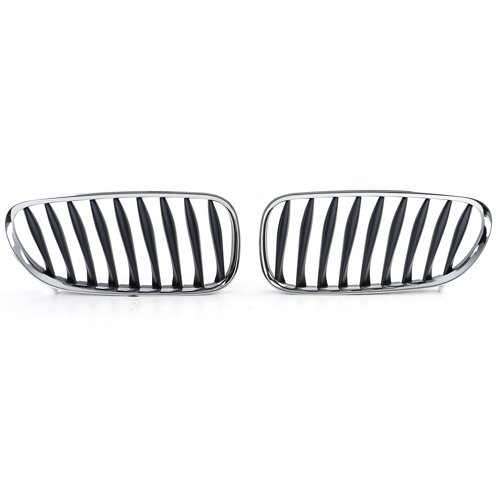Grille - nieren - BMW Z4 E85/E86, cabrio/coupé 2002-2008 - 2-delig - zwart chroom