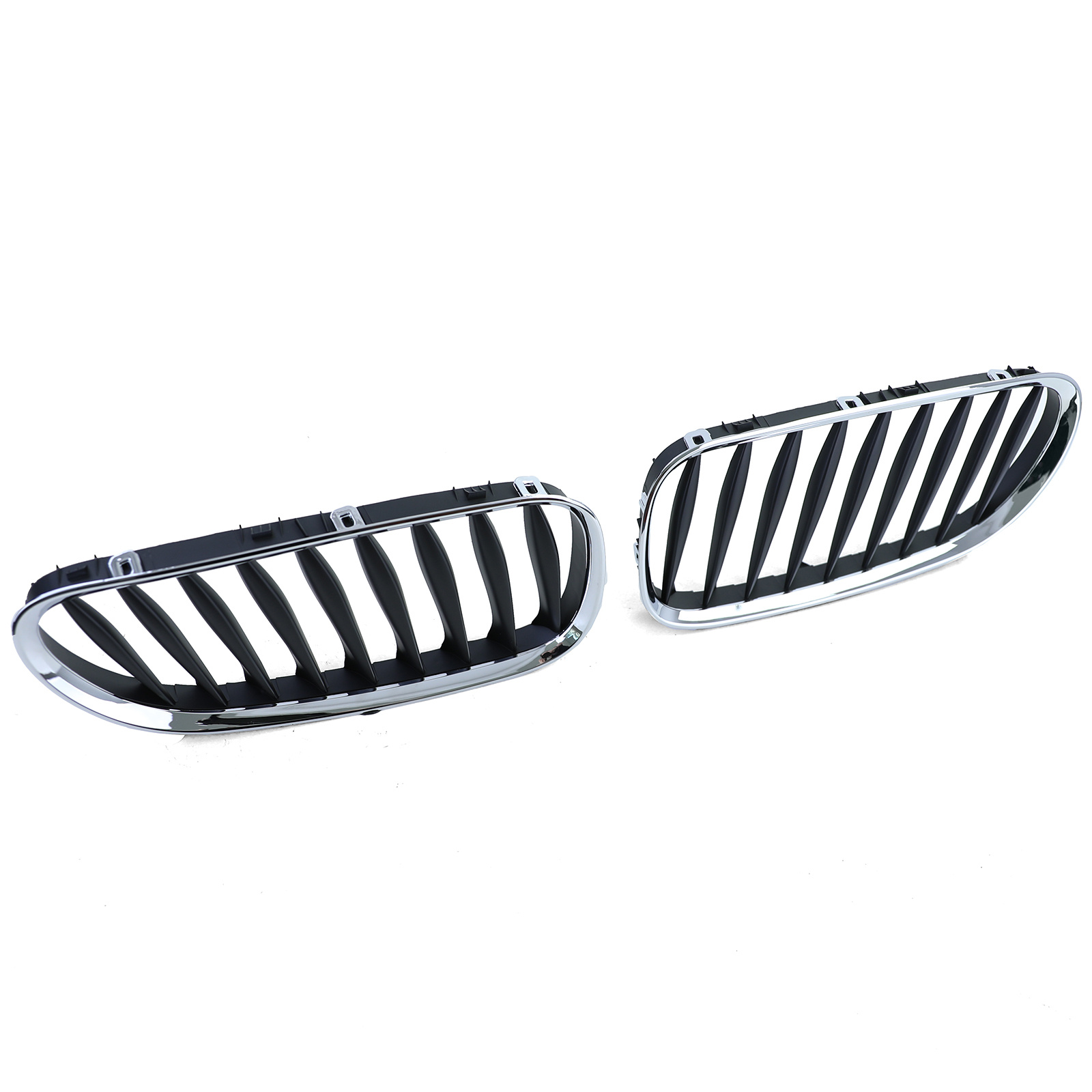 Grille - nieren - BMW Z4 E85/E86, cabrio/coupé 2002-2008 - 2-delig - zwart chroom
