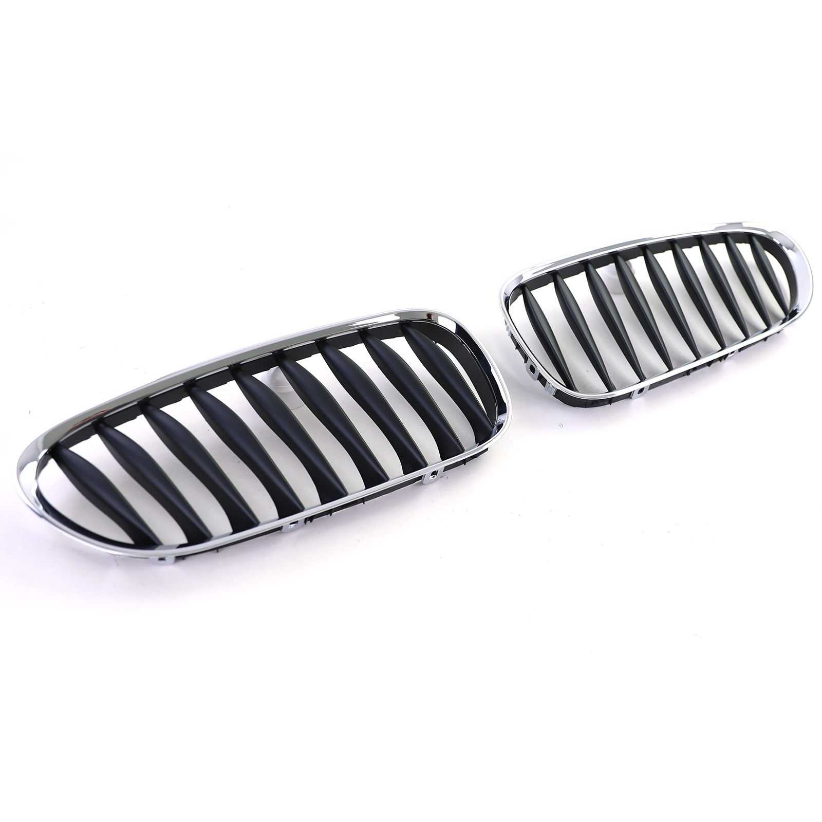 Grille - nieren - BMW Z4 E85/E86, cabrio/coupé 2002-2008 - 2-delig - zwart chroom