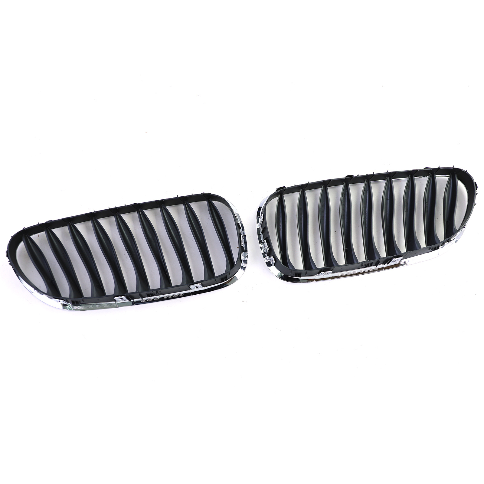 Grille - nieren - BMW Z4 E85/E86, cabrio/coupé 2002-2008 - 2-delig - zwart chroom