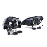 Koplampen geschikt voor VW Polo 9N3 04/2005-05/2009 - H7/H1 - inclusief stelmotor - helder glas