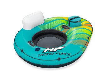 Bestway floatie - zwemband - 159x126x53cm - groen/geel/wit