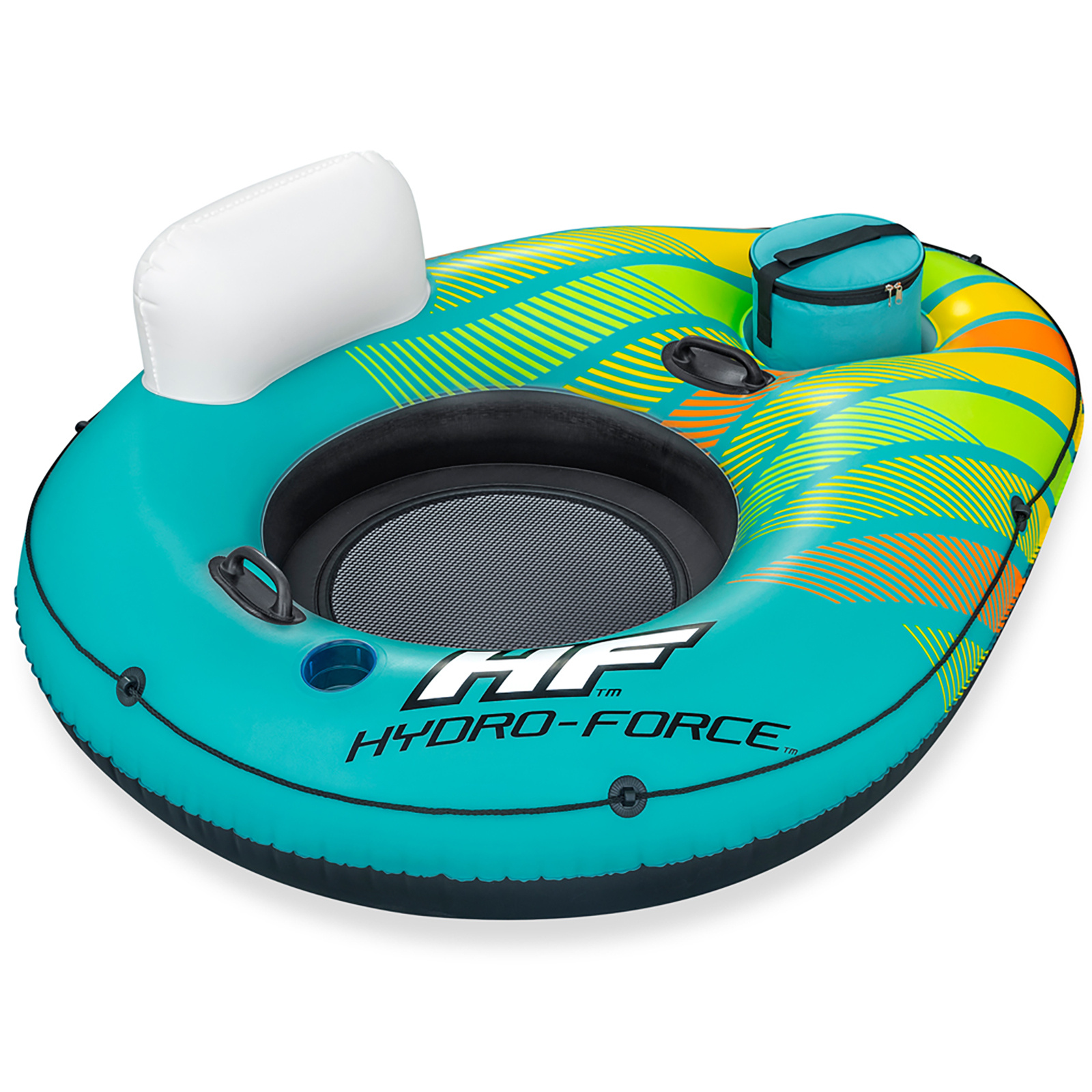 Bestway floatie - zwemband - 159x126x53cm - groen/geel/wit