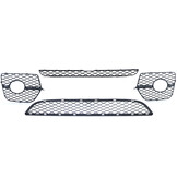 Grille - voorgrille set - geschikt voor BMW X6 E71 5/2006-6/2014 - 4-delig - mat zwart