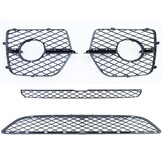 Grille - voorgrille set - geschikt voor BMW X6 E71 5/2006-6/2014 - 4-delig - mat zwart
