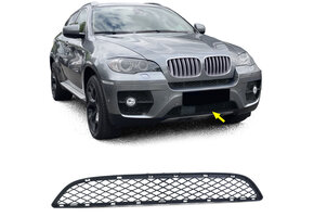 Grille - voorgrille - BMW X6 E71 5/2006-6/2014 - sportgrille - mat zwart