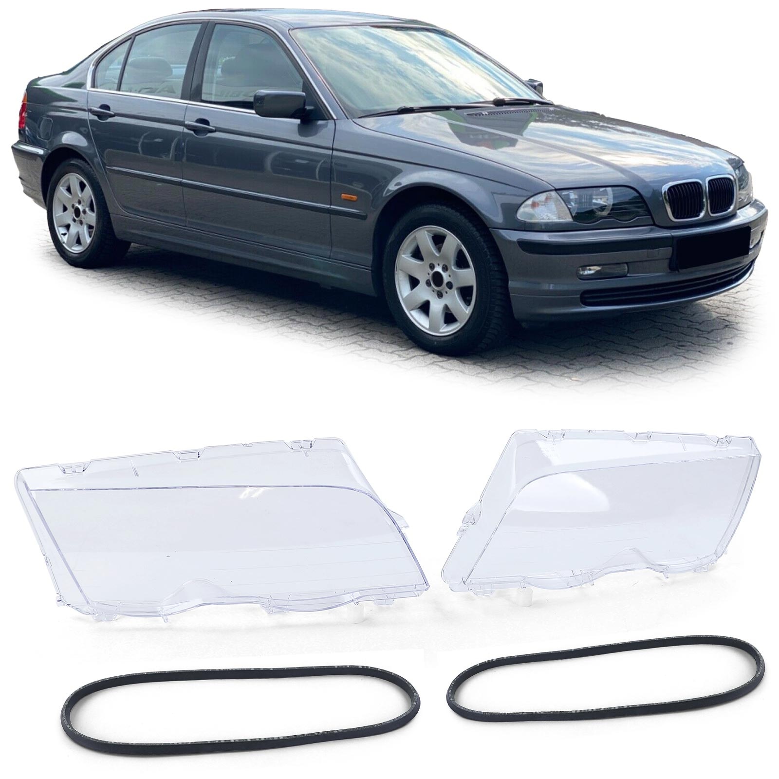 Koplamp glas - BMW 3-serie E46 02/1997-08/2001 - helder glas