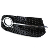 Grille - mistlamp rooster geschikt voor - voor Audi SQ5 8R facelift 2012-2017 - rechts - zwart glans