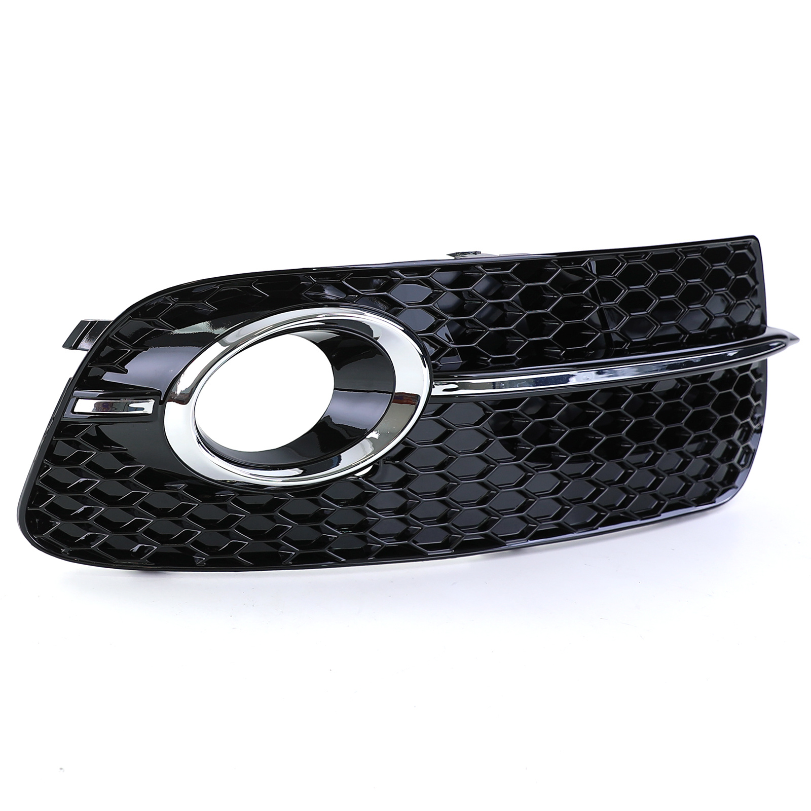 Grille - mistlamp rooster geschikt voor - voor Audi SQ5 8R facelift 2012-2017 - rechts - zwart glans