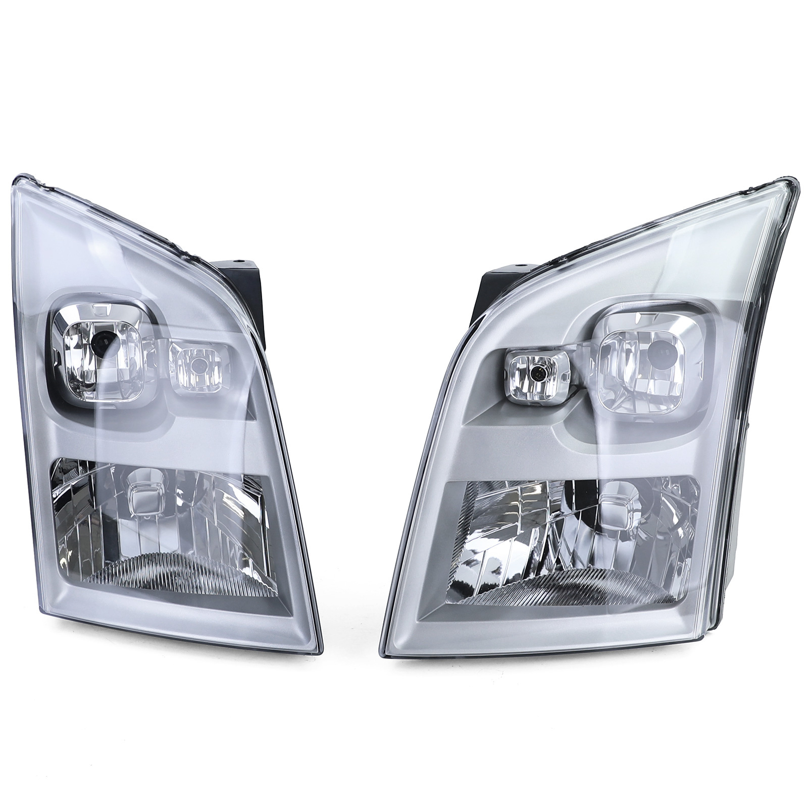 Koplampen - Ford Transit 07/2006-08/2014 - H4 - met stelmotoren - wit