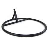 Hangstoel - ei stoel - zwart - 105x105x200cm - bruin kussen