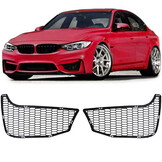 Grille - nieren - BMW 3-serie M3 F80 2011-2019, 4-serie M4 F82/F83 2013-2021 - 2-delig - zwart
