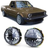 Koplampen voor VW Caddy I 14D 08/1982-07/1992 Jetta I 16 08/1979-02/1984 - zwart smoke