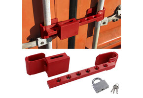 Containerslot - gehard staal - verstelbare deurstang - rood