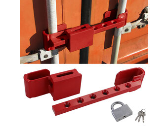 Containerslot - gehard staal - verstelbare deurstang - rood