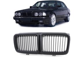 Grille - nieren - BMW 7-serie E32 1986-1994 - mat zwart