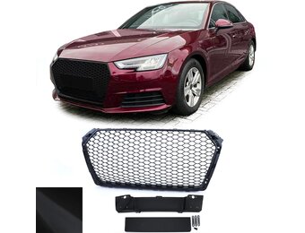 Grille - voorgrille geschikt voor Audi A4 B9 8W, sedan/avant 5/2015-12/2019 - zonder embleem - mat zwart