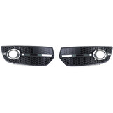 Grille - mistlamp rooster geschikt voor - voor Audi Q5 8R 2009-7/2012 - 2-delig - zwart