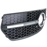 Grille - mistlamp rooster - voor Audi Q5 8R 2009-7/2012 - 2-delig - zwart