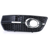 Grille - mistlamp rooster - voor Audi Q5 8R 2009-7/2012 - 2-delig - zwart