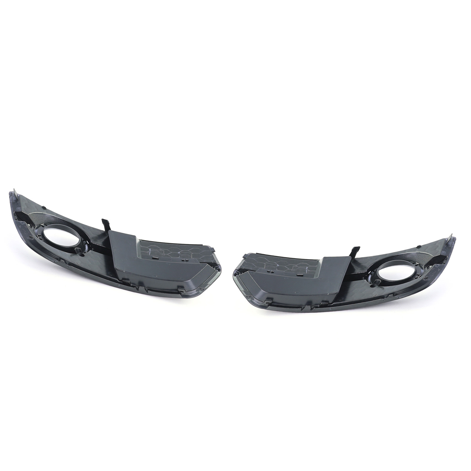 Grille - mistlamp rooster geschikt voor - voor Audi Q5 8R 2009-7/2012 - 2-delig - zwart