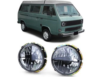 Koplampen geschikt voor VW T2 09/1973-1979 en T3 1979-07/1992 - H4 - zwart/smoke