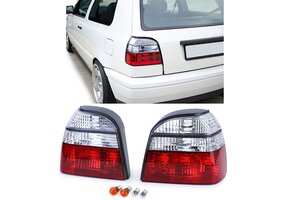 Achterlichten - voor VW Golf 3 sedan/cabrio 1991-1997 - rood helder