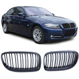 Grille - nieren geschikt voor BMW 3 serie E90/E91, sedan/touring 2008-6/2012 - 2-delig - mat zwart