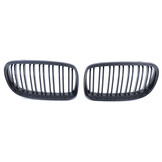 Grille - nieren - BMW 3 serie E90/E91, sedan/touring 2008-6/2012 - 2-delig - mat zwart