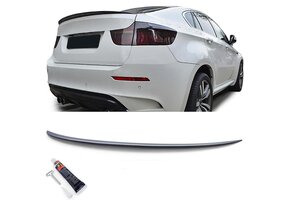 Spoiler - achterspoiler - geschikt voor BMW X6 E71 01/2008-06/2014 - carbon-look/zwart glans