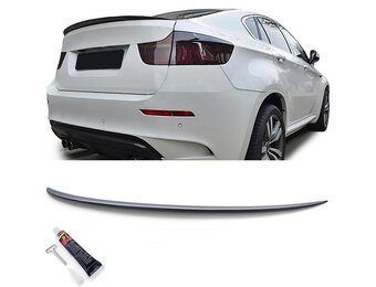 Spoiler - achterspoiler - geschikt voor BMW X6 E71 01/2008-06/2014 - carbon-look/zwart glans