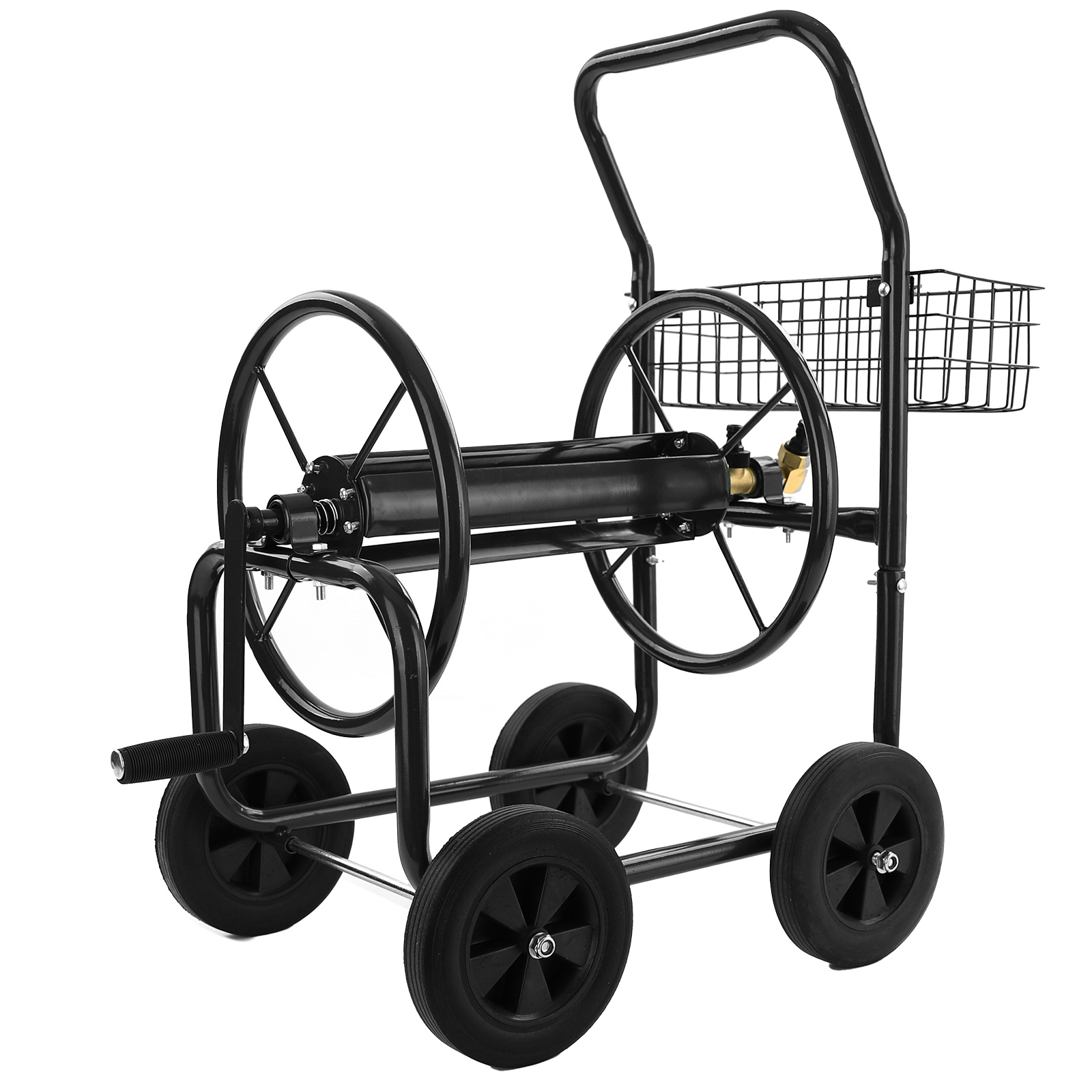 Slangenwagen - tuinslang haspel - 82x48x80cm - tot 60m - zwart