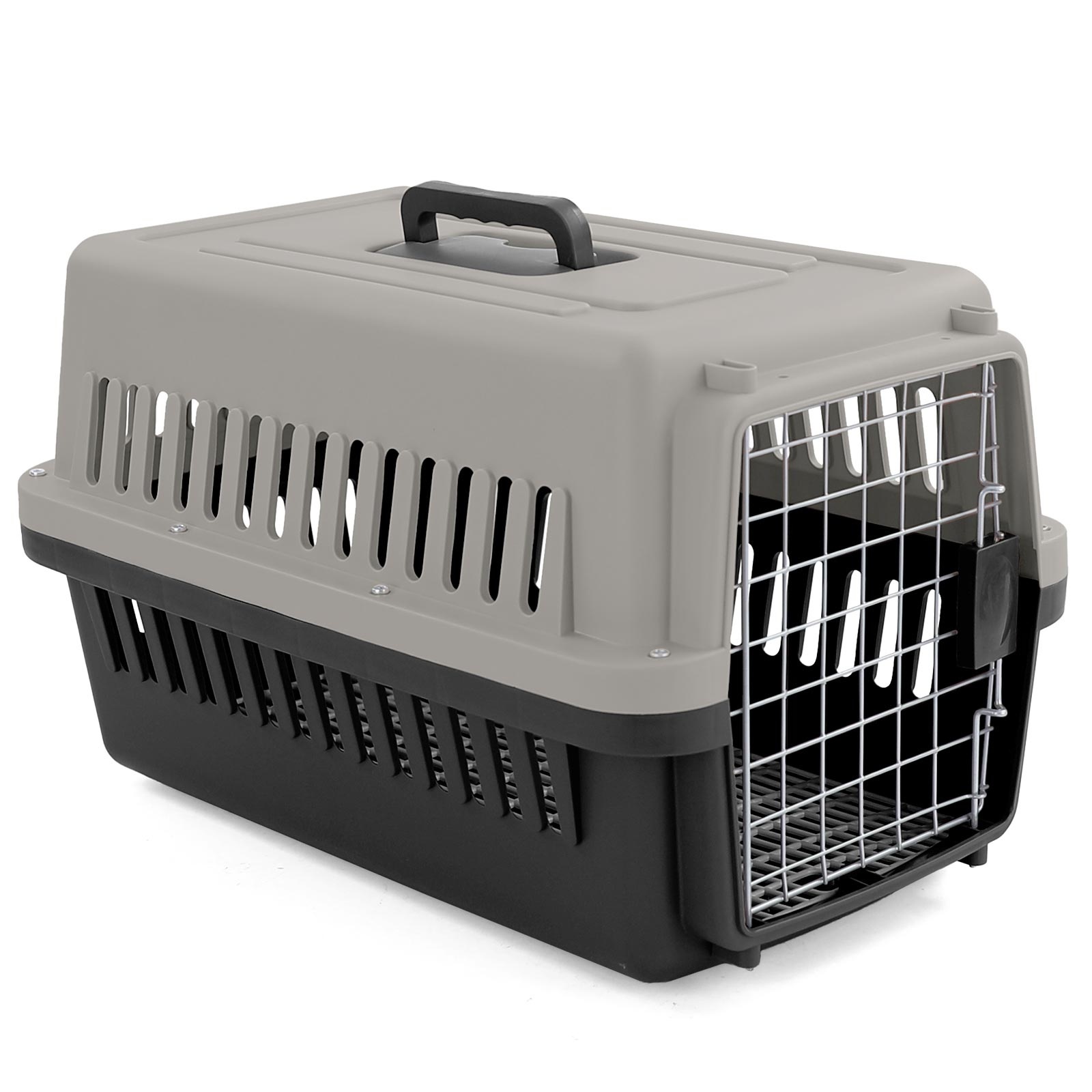 Transportbox - honden bench - 36x59x36cm - grijs/zwart