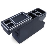 Middenconsole - geschikt voor VW Bus T5 7E/7F/7J/7H vanaf 04/2003, T6 SH/SG vanaf 04/2015 transporter/multivan - 51x18x35cm - kunstleer - zwart