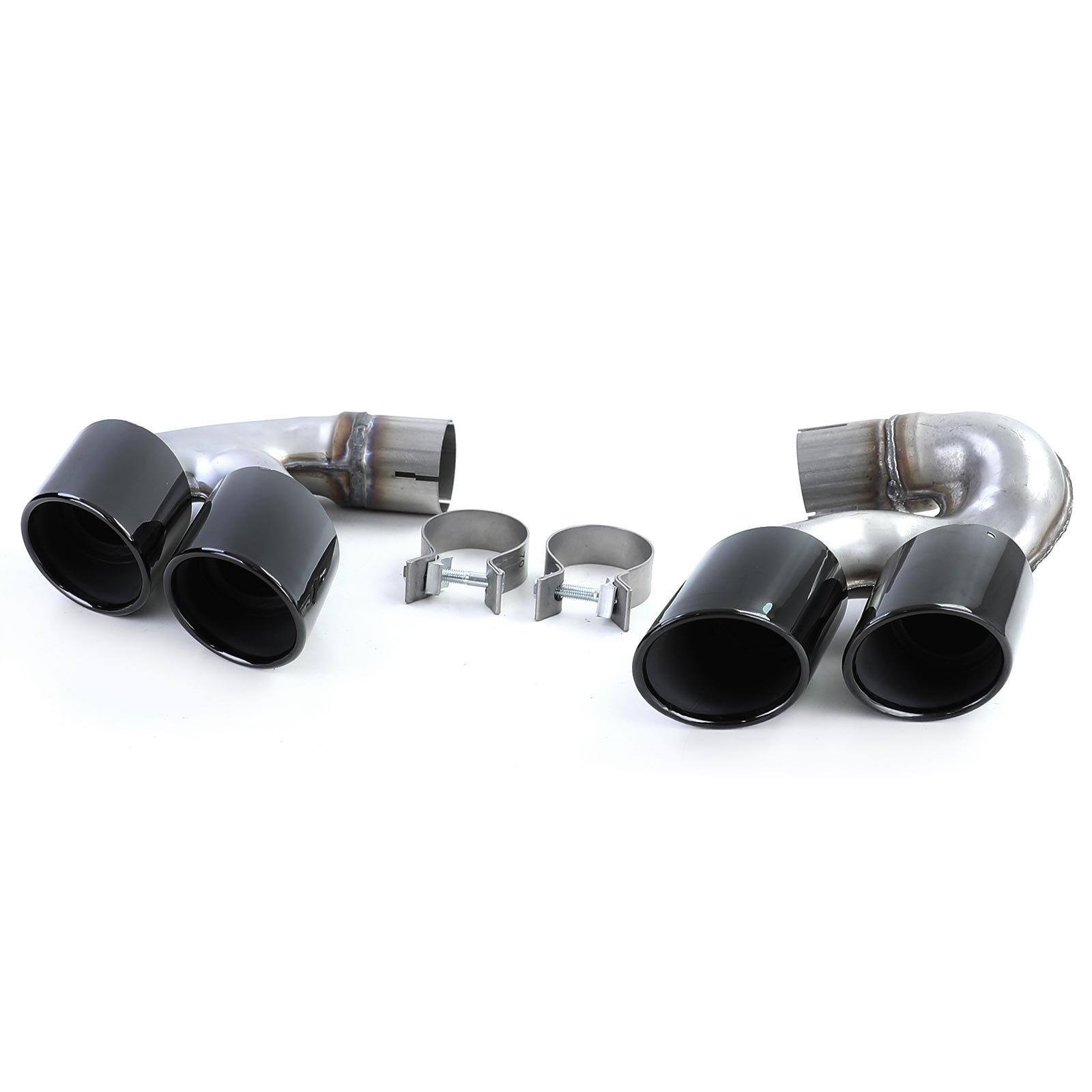 Uitlaatsierstuk geschikt voor BMW X5 G05 40i vanaf 2018, X6 G06 40i vanaf 2019, X7 G07 40i vanaf 2019 - rvs - zwart