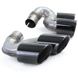 Uitlaatsierstuk geschikt voor BMW X5 G05 40i vanaf 2018, X6 G06 40i vanaf 2019, X7 G07 40i vanaf 2019 - rvs - zwart