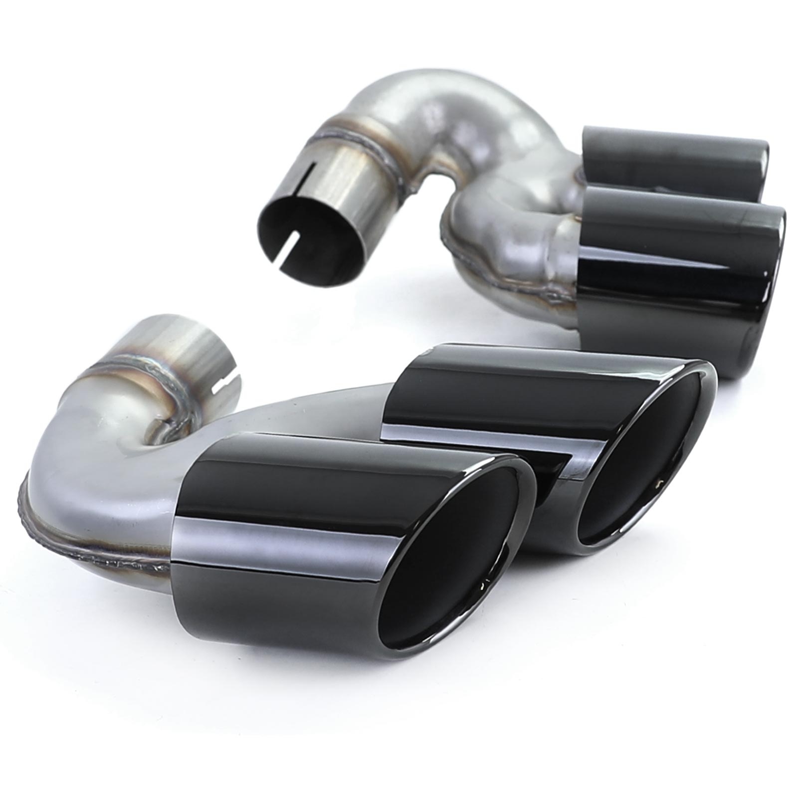 Uitlaatsierstuk geschikt voor BMW X5 G05 40i vanaf 2018, X6 G06 40i vanaf 2019, X7 G07 40i vanaf 2019 - rvs - zwart