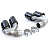 Uitlaatsierstuk geschikt voor BMW X5 G05 40i vanaf 2018, X6 G06 40i vanaf 2019, X7 G07 40i vanaf 2019 - rvs - zwart