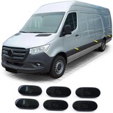 Zijknipperlichten - geschikt voor Mercedes Sprinter B906 3-T 06/2006-12/2006, 06/2006-12/2013, B907/B910 3,5-T vanaf 02/2018 - 6 stuks - zwart/smoke