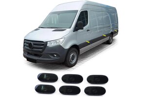 Zijknipperlichten - Mercedes Sprinter B906 3-T 06/2006-12/2006, 06/2006-12/2013, B907/B910 3,5-T  vanaf 02/2018 - 6 stuks - zwart/smoke