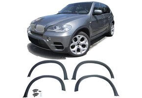Spatbordverbreders geschikt voor BMW X5 E70 facelift 06/2010-07/2013 - 4-delig - zwart