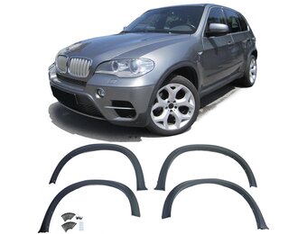 Spatbordverbreders - BMW X5 E70 facelift 06/2010-07/2013 - 4-delig - zwart